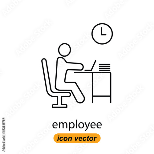 employee icons. Flat illustrations of employee vector icons for the web. Vector illustrations of company icons.