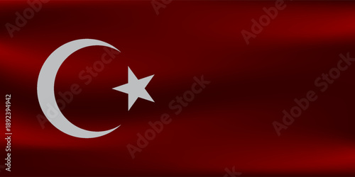 Turkey flag illustration in vector design