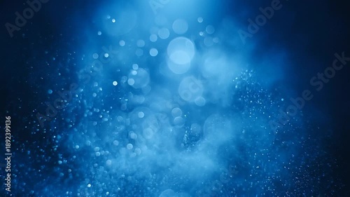 Wallpaper Mural Abstract Deep Blue Particle Flow with Shimmering Bokeh Torontodigital.ca