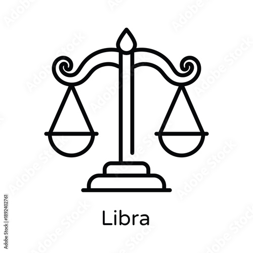Libra Vector Outline icons style Illustration. EPS 10 File