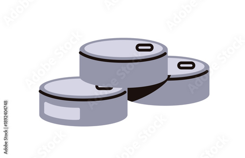 Canned food in aluminum tin containers. Sealed aluminium packagings with open...