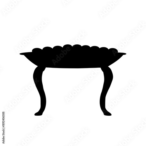 Elegant decorative table with curved legs