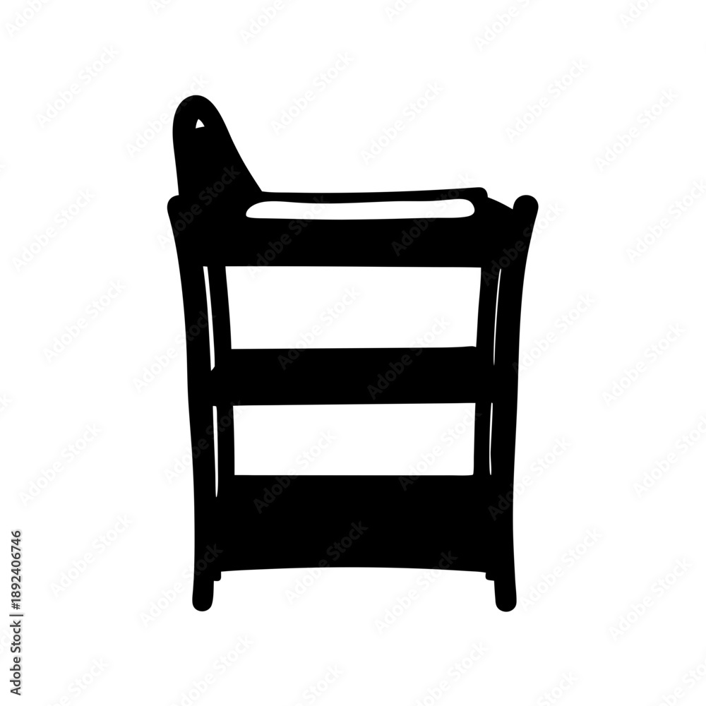 Fototapeta premium Simple wooden high chair