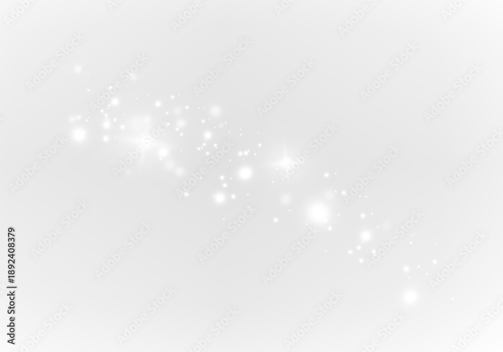 Fototapeta premium white dust PNG, Christmas dust glowing bokeh confetti light and glitter texture overlay for your design. 