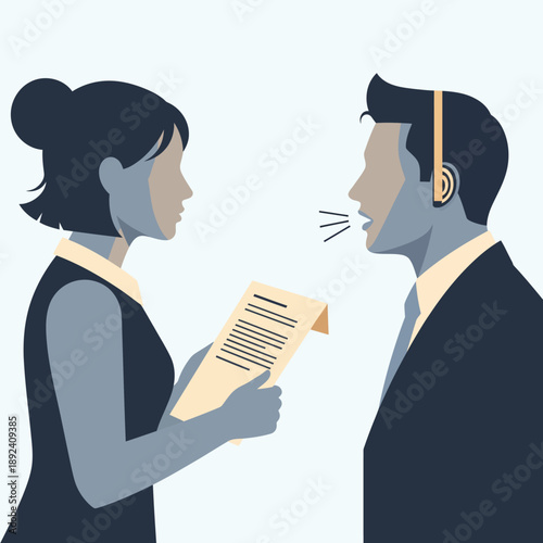 Business communication A corporate meeting discussing professional collaboration, teamwork, and HR interview dynamics