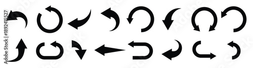  arrow icons set direction and rotation symbols 