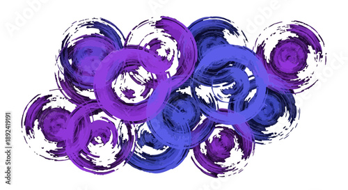 Vibrant abstract watercolor paint splashes in blue and pink ink blot background design element