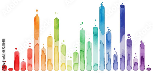 Pink and Purple Watercolor Sun and Abstract Shapes Set Gradient Vector Design Elements