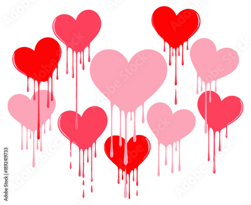 Golden honeycombs dripping sweet liquid borders vector set