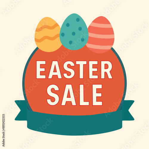 Colorful Easter Sale Illustration for Seasonal Marketing