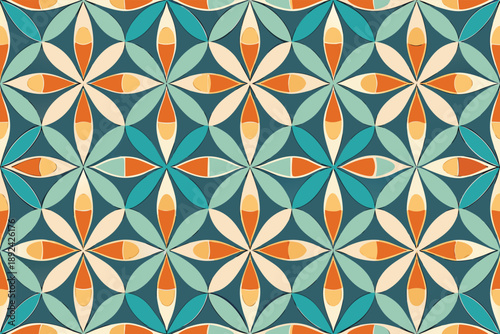 Modern abstract geometric seamless pattern with creative shapes and stylish texture.