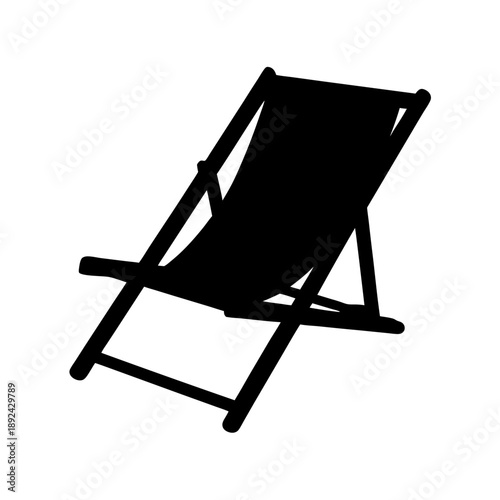 Black folding chair