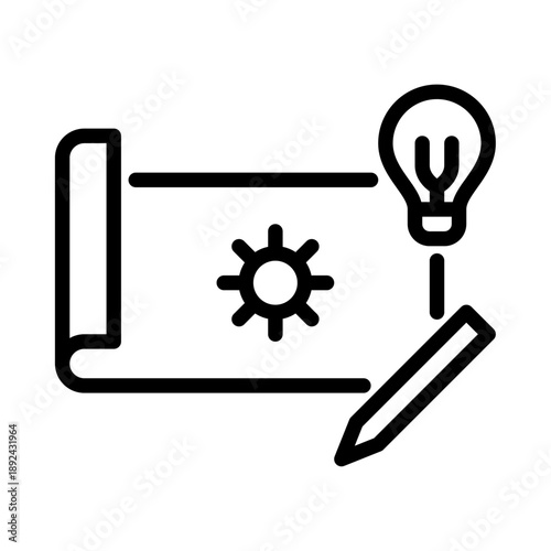 prototype outline icon. prototype model line illustration.