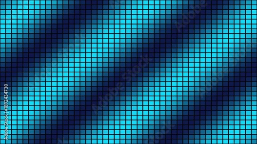 Blue and Black Pixelated Grid Pattern.