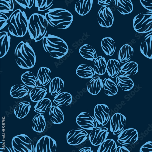 Vintage seamless floral pattern. Liberty style background of small pastel colorful flowers. Small flowers scattered over a white background. Stock vector for printing on surfaces