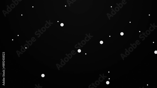 White Dots on Black Background Animation.