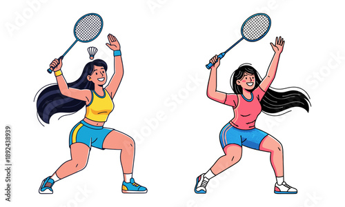 Dynamic padel player volley action silhouette – professional racket sport vector