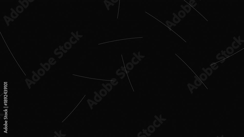 Black Background with White Lines Moving.