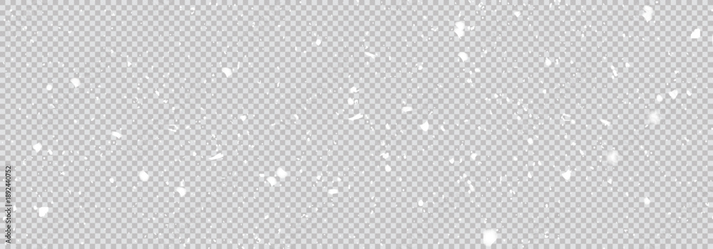 Obraz premium Snowfall. Abstract winter blurred background with flying snow flakes. Vector design.