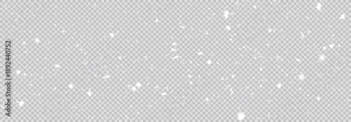 Snowfall. Abstract winter blurred background with flying snow flakes. Vector design.