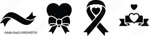 Charity awareness symbols collection