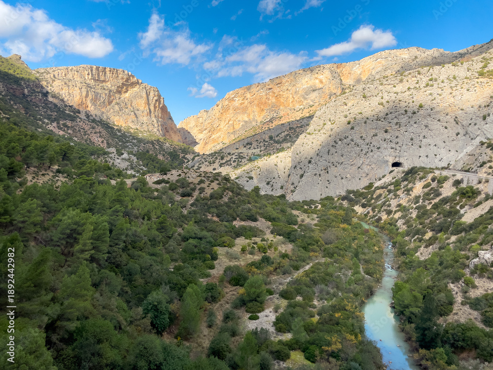 Fototapeta premium Landscape View of Caminito del Rey, Málaga, Andalusia, Spain
