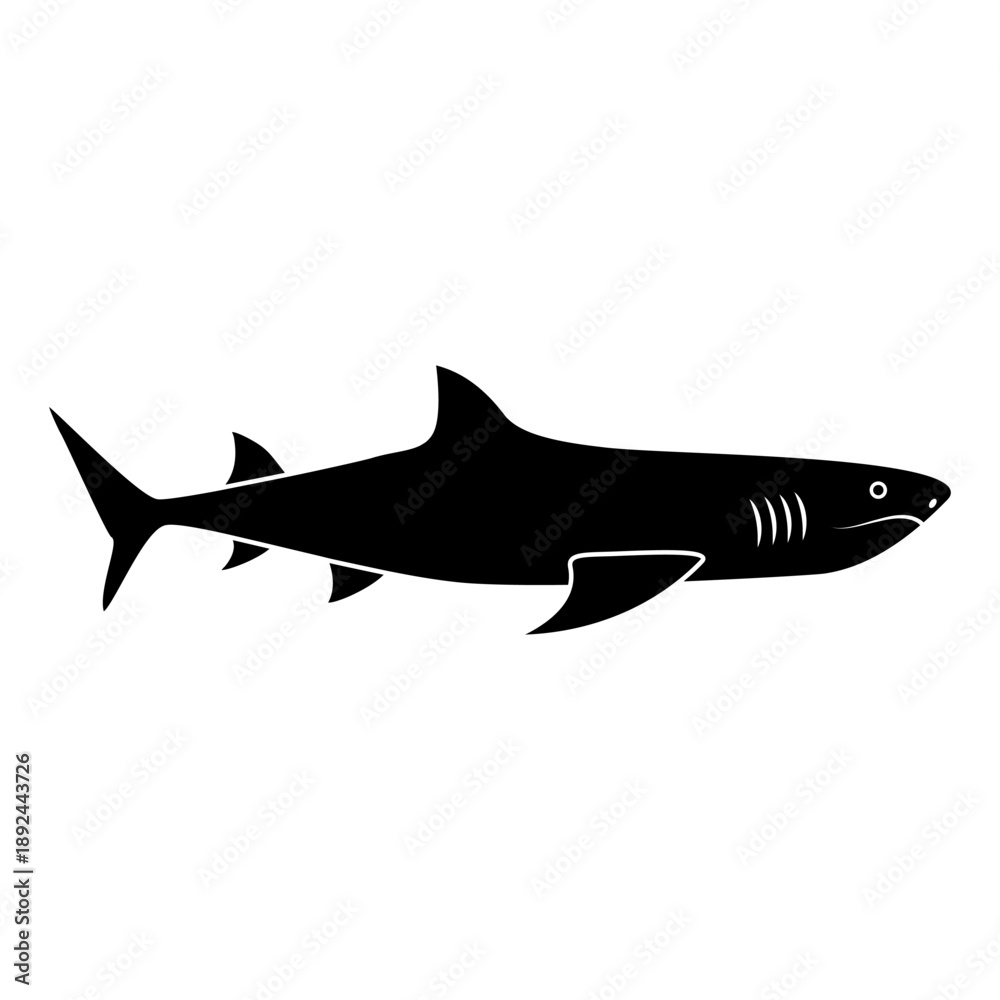 Fototapeta premium Shark vector icon. Fish Illustration sign. Ocean life symbol or logo.