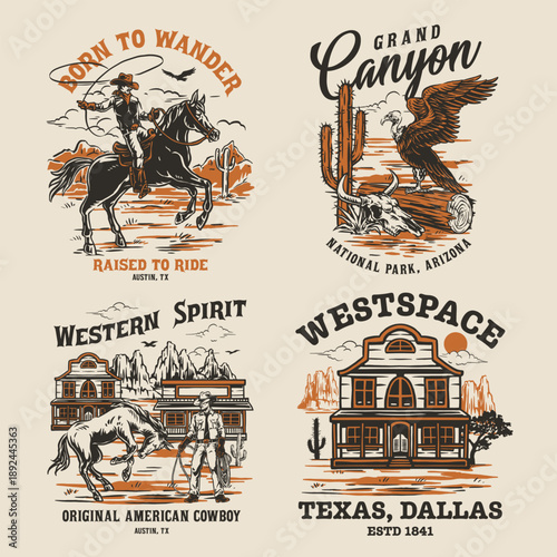 Cowboys and nature in the west