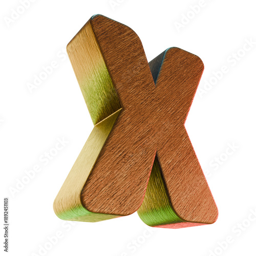 X Wooden Alphabet Letter Carved Wood Character Graphic