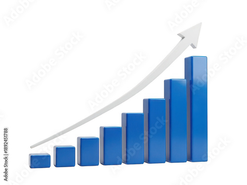 Free Download Visual representation of increasing data with upward arrow trend isolated on transparent background - GFXLoad