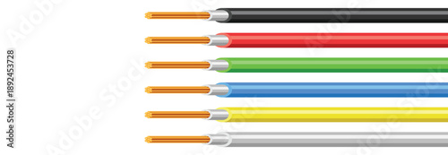 copper wire and cable vector