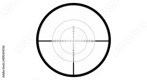 Foto Precision scope reticle PNG isolated on transparent background, crosshair sight
