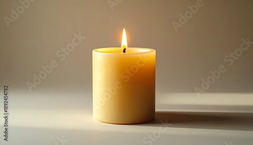 Wallpaper Mural Lit Candle on a White Surface. Torontodigital.ca