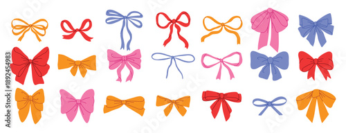 decorative bows and ribbons gift wrapping elements color