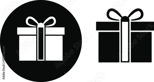 Gift box vector icon set isolated on white background. present, surprise, celebration, holiday,