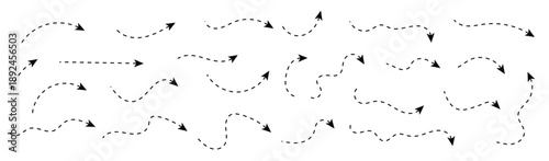 dashed arrow collection set 