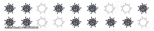 Rating signs Coronavirus. Coronavirus icons concept. Drawn icons of Coronavirus. Vector illustration