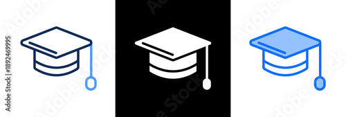 Mortaboard triple icon
