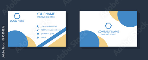 Modern business card design. Business card design template, Clean professional business card template, visiting card, business card template. 