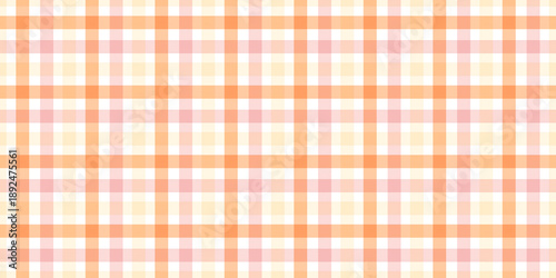 Seamless orange and peach plaid pattern for summer fabric, wrapping paper, and scrapbooking