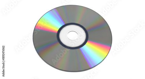Fotografie Shiny compact disc PNG isolated on transparent background, optical storage media