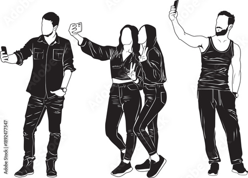 They are busy taking selfies with their own styles