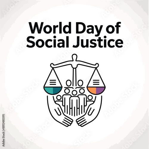 World Day of Social Justice – Equality, Human Rights and Social Inclusion Concept