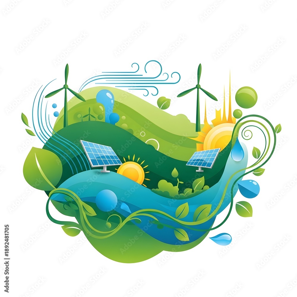 Fototapeta premium Renewable Energy Nature Concept