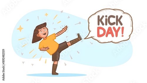 World Kick Day template for banner, poster and card 