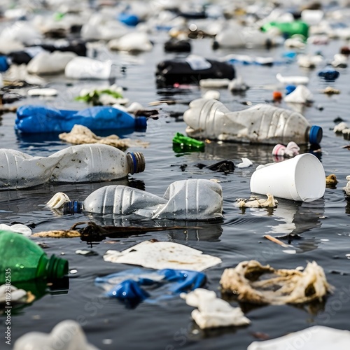 Plastic Waste in Ocean Water