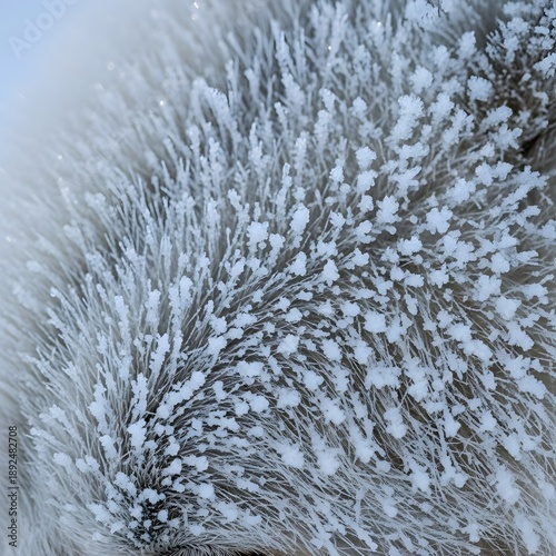Arctic Wolf in Frozen Winter Landscape