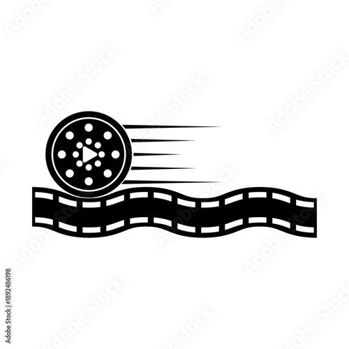 minimalist illustration design of film roll