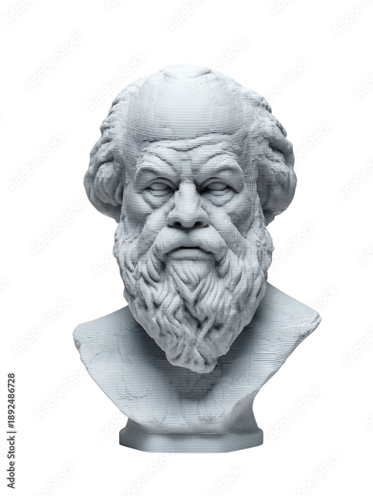 Obraz premium Classic Bust of Philosopher in 3D Render