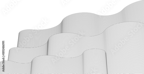 abstract wavy graphics 3d rendering	
